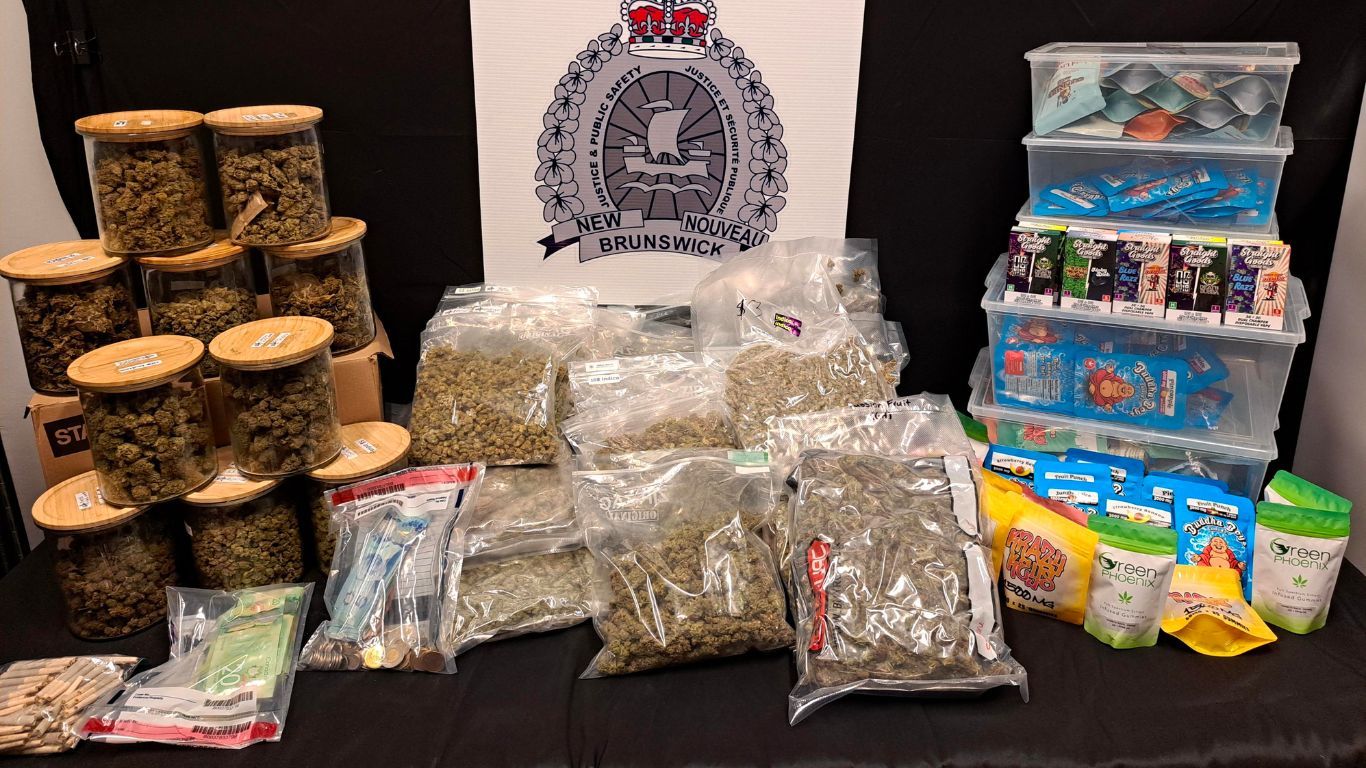 Officers seize cannabis, arrest one in New Brunswick