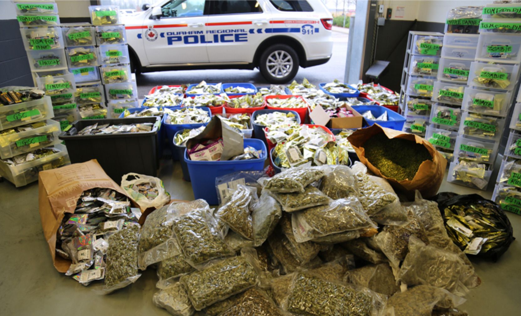 Police in Durham, Ontario seize more than $2 million in illicit cannabis and cash