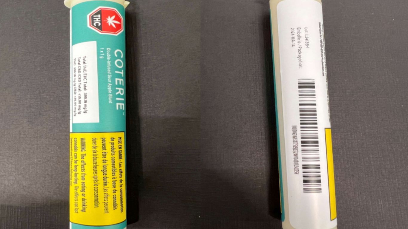 photo of Coterie sour apple blunt recalled from Alberta image